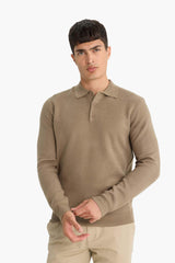 Standard Fit Polo Collar Knitwear Pullover