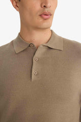 Standard Fit Polo Collar Knitwear Pullover