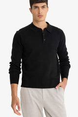 Standard Fit Polo Collar Knitwear Pullover