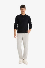 Standard Fit Polo Collar Knitwear Pullover