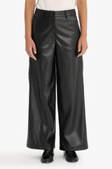 Straight Fit Double Pocket High Waist Trousers