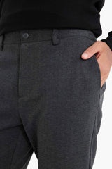 Tailored Regular Fit Straight Leg Cotton Trousers