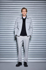 Tailored Regular Fit Straight Leg Cotton Trousers