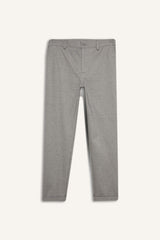 Tailored Regular Fit Straight Leg Cotton Trousers