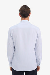 Modern fit long sleeve crinkle polo shirt