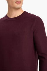 Standard Fit Crew Neck Basic Textured Knitwear Sweater