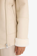 Waterproof Oversize Loose Fit Faux Fur Lined Zip-Up Jacket