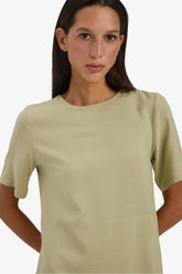 Crew Neck Basic Short Sleeve Mini Dress