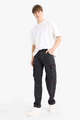 Relax Fit Regular Hem Denim Trousers
