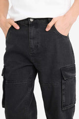 Relax Fit Regular Hem Denim Trousers