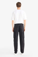 Relax Fit Regular Hem Denim Trousers