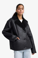 Standard fit faux fur jacket