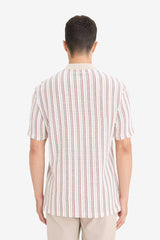 Regular Fit Polo Collar Striped Short Sleeve T-Shirt