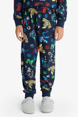 Boys Marvel Comics Pajama Set Long Sleeve Top Long Bottom