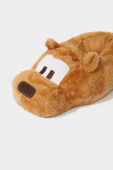 Boys Dog Themed Flat Sole Slippers