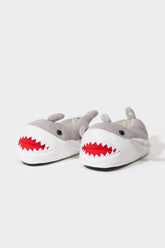 Boys Shark Themed Flat Sole Slippers