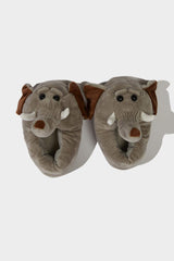 Boys Elephant Themed Flat Sole Slippers