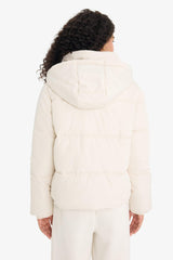Regular Fit Hooded Zippered Puffer Jacket