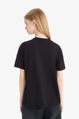 Coool Kuromi Oversize Wide Pattern Crew Neck Short Sleeve T-Shirt