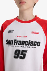 Boys Crew Neck Printed Long Sleeve T-Shirt