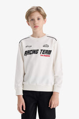 Boys Crew Neck Printed Sweatshirt