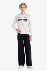 Boys Crew Neck Printed Sweatshirt