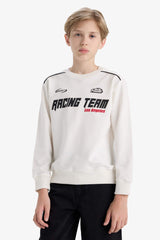 Boys Crew Neck Printed Sweatshirt