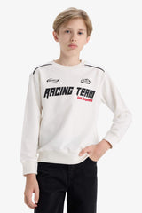 Boys Crew Neck Printed Sweatshirt
