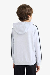Boys Hooded Printed Sweatshirt