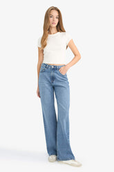 Regular Hem Denim Large Trousers