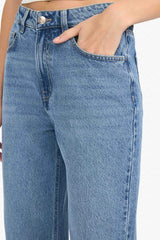 Regular Hem Denim Large Trousers