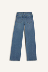 Regular Hem Denim Large Trousers