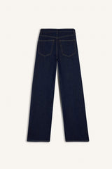 Straight Wide jeans with a high waist, straight and standard legs