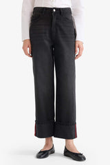 Relax Fit High Waist Straight Leg Jeans