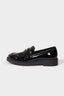 Women's faux leather flat loafers