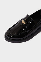 Women's faux leather flat loafers