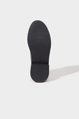 Woman Flat Heel Faux Leather Loafer Shoes