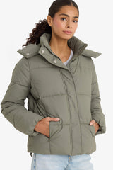 Regular Fit Hooded Zip-Up Puffer Jacket