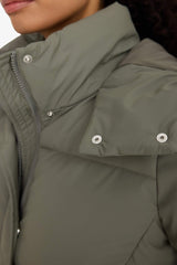 Regular Fit Hooded Zip-Up Puffer Jacket