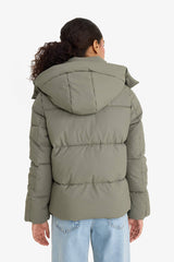 Regular Fit Hooded Zip-Up Puffer Jacket