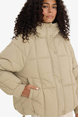 Regular Fit Hooded Zippered Puffer Jacket