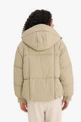 Regular Fit Hooded Zippered Puffer Jacket