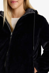 Waterproof Regular Fit Hooded Jacket with Faux Fur Lining