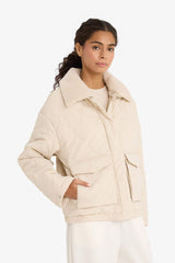 Regular Fit Polo Collar Fleece Lined Jacket