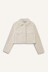 Regular Fit Snap Button Faux Fur Coat