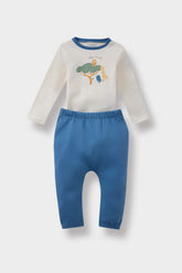 Baby Boy 2-Piece Set Safari Printed Long Sleeve T-Shirt and Sweatpants