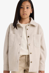 Girls Long Sleeve Snap-On Shirt Jacket