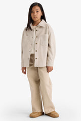 Girls Long Sleeve Snap-On Shirt Jacket