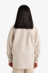 Girls Long Sleeve Snap-On Shirt Jacket