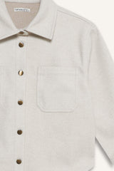 Girls Long Sleeve Snap-On Shirt Jacket